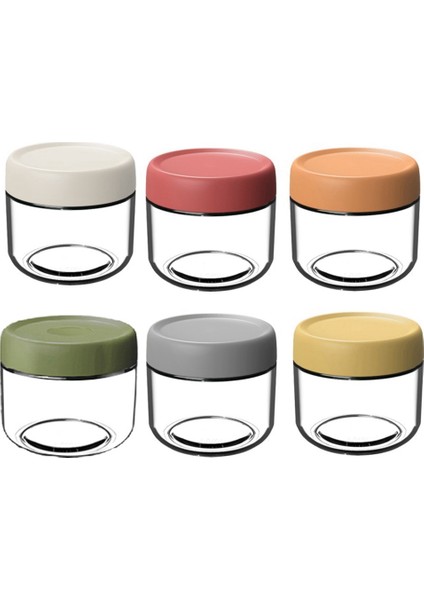 Canlı Renklerde Kapaklı Gece Boyu Yulaf Ezmesi Saklama Cam Kavanozlar Istiflenebilir Yoğurt Kapları 300 ml Kapalı Kavanozlar (Yurt Dışından)