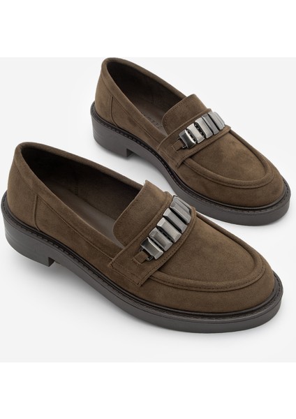 Kadın Loafer Makosen Tokalı Günlük Ayakkabı Vilyum