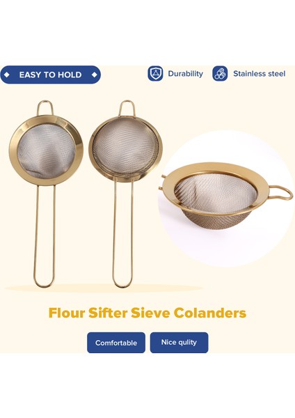 Paslanmaz Çelik Ince Örgülü Yağ Süzgeci Altın Un Eleği Süzgeç Süzgeç Un Kahve Örgü Filtresi Pişirme Aletleri Mutfak Pişirme Gereçleri (Yurt Dışından) indirimleri