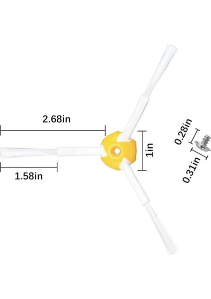 Irobot Roomba 600, 700 Serisi 694, 692, 690, 680, 660, 665, 651, 650, 614, 760, 770, 780, 776 ve 500 Serisi 595, 585, 564 Için Yan Fırça (Yurt Dışından) fiyatları