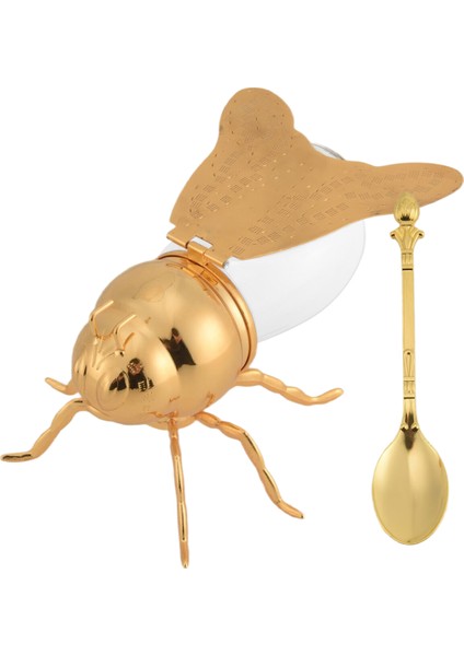 Lüks Bal Kavanozu Yaratıcı Metal Bal Kapları, Bal Saklama Kavanozu ve Altın Saklama Için Dekoratif Süs (Yurt Dışından) indirimleri