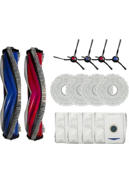 Ecovacs T30 Pro Max Robot Süpürge Ana Yan Fırça Paspas Bezi Toz Torbaları Yedek Parçalar Aksesuarlar (Yurt Dışından)