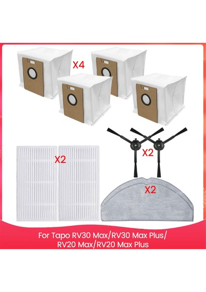 Tapo RV30 Max, RV30 Max Plus, RV20 Max, RV20 Max Plus Robot Süpürge Aksesuarları Için Yedek Parçalar (Yurt Dışından)