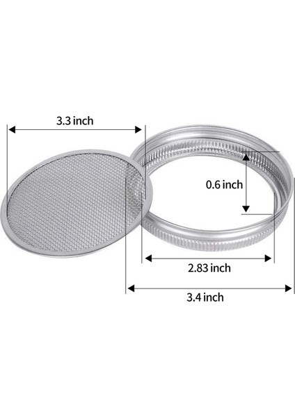 Filiz Yetiştirmek Için Geniş ve Geniş Ağızlı Kavanoz Için 4'lü Paslanmaz Çelik Filizlendirme Kavanozu Kapağı (Yurt Dışından) fırsatları