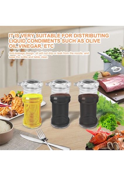 Şeffaf Akrilik Soya Sosu Sirke Zeytinyağı Şişesi Barbekü Dağıtıcı Çalkalayıcı 100 ml (Yurt Dışından) indirimleri