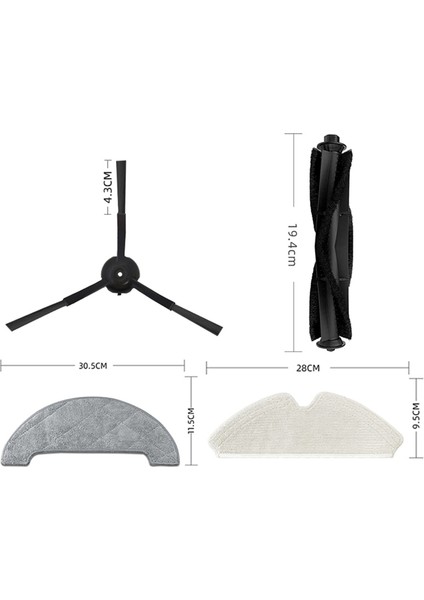 Proscenic M7 Pro / Kyvol Cybovac S31 / Honıture Q6 / Uoni V980 Plus Elektrikli Süpürge Parçaları Ana Yan Fırça Hepa Filtre Paspas (Yurt Dışından) fırsatları