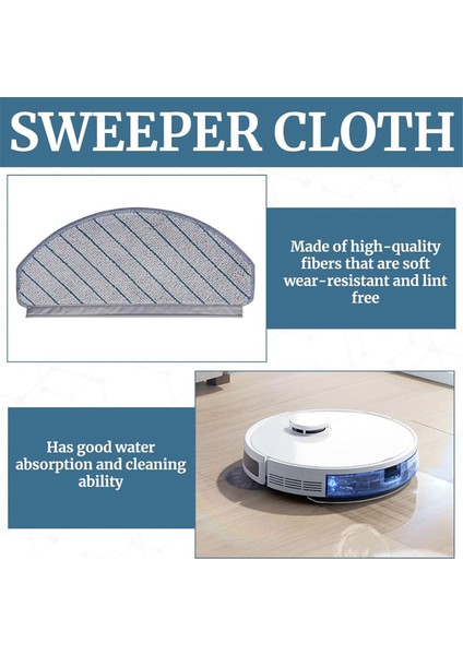 Ecovacs Deebot N20 Pro Plus / N20 / N20 Plus Robot Süpürge Için Mikrofiber Paspas Bezi Yedek Parçaları (Yurt Dışından) indirimleri