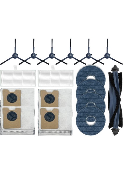 Eufy Omni C20 Süpürme Robotu Aksesuarları Temizleyici Parçaları Yedek Ana Yan Fırça Paspas Filtre Seti Toz Torbası Için 15 Adet (Yurt Dışından) fiyatları