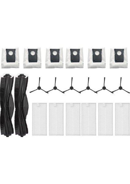 Eureka J20 / Midea W20 / W20 Pro Robot Süpürge Yedek Parçaları Ana Silindir Yan Fırça Hepa Filtre Toz Torbası (Yurt Dışından)