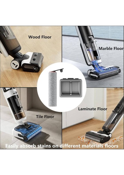 Dreame H12 Pro Islak Kuru Elektrikli Süpürge Için Yedek Vakum Filtreleri ve Silindir Fırçaları, Verimli Yedek Filtreler (Yurt Dışından) modelleri