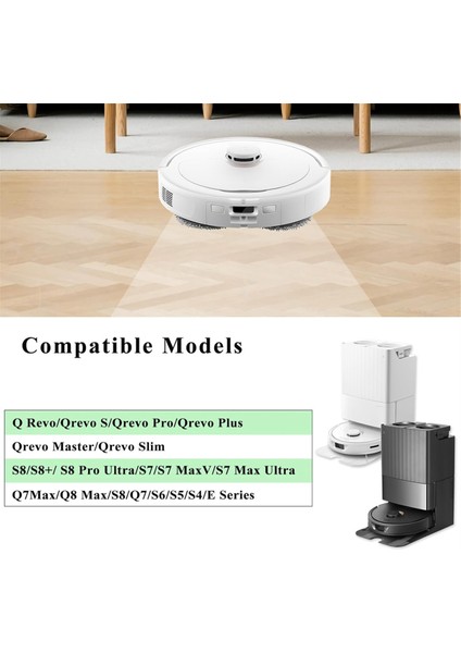 Roborock Q Revo/qrevo S/qrevo Pro/qrevo Master/s8/s8+/ S8 Pro Ultra/q5/q7 Elektrikli Süpürge Parçaları Için Yan Fırça Yedekleri (Yurt Dışından) modelleri