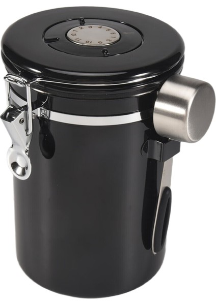 Kahve Kavanozu Hava Geçirmez 500G Çekirdek, 1,8l Çekirdek Kabı, Kaşıklı Vakumlu Kahve Kutusu Kahve Tozu, Çay, Kakao Saklama Kavanozu (Yurt Dışından)