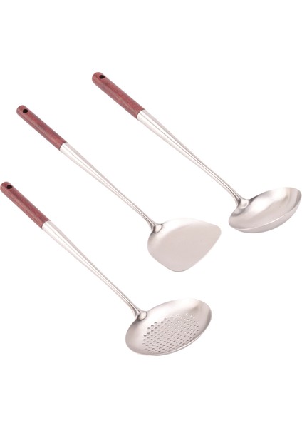 Wok Spatula ve Kepçe, Kepçe Alet Seti, Wok Için 17 Inç Spatula, 304 Paslanmaz Çelik Wok Spatula (Yurt Dışından) fırsatları