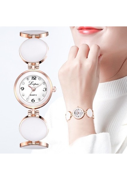 Rose Glod Pembe Lvpai Marka Bilezik Izle Relogio Feminino Izle Kadın Moda Montre Femme Kadın Saatler Casıo Seıko (Yurt Dışından)