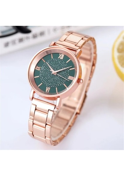Kadın Saatler Lüks Rhinestones Gül Altın Bayanlar Bilek Saatleri Kadın Bilezik Izle Kadın Saat Relogio Casıo (Yurt Dışından)