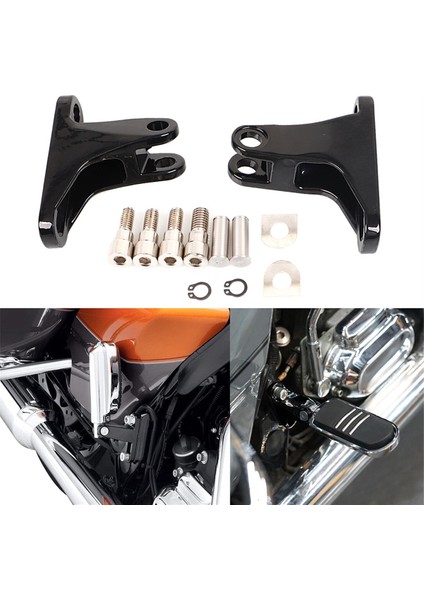 Harley Electra Street Road Glide Için Siyah Arka Yolcu Footpeg Mini Mount 93- (Yurt Dışından) indirimleri