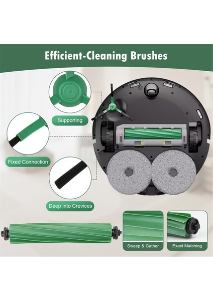 Irobot Roomba Plus 405 COMBO/505 Combo Robot Süpürge Için Aksesuar Seti, Ana Fırçalar, Toz Torbaları ve Paspas Pedleri Dahil (Yurt Dışından) modelleri