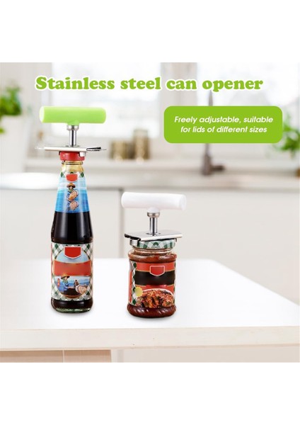 Yaşlılar Için Zahmetsiz Kavanoz Açacağı, Şişe Açacağı, Kolay Açılır Kapak Açacağı, Ayarlanabilir Tutacak, Paslanmaz Çelik, Beyaz (Yurt Dışından) fiyatları