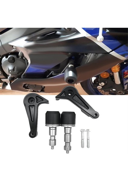Motosiklet Alüminyum Alaşım Düşen Koruma Çerçevesi Yamaha Için Yamaha Yzf-R6 2017-2022 Gümüş Için (Yurt Dışından) modelleri