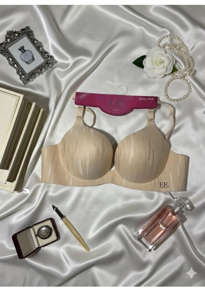 Lazer Kesim Dolgulu Push Up Sütyen - Kıyafet Altında Belli Olmaz