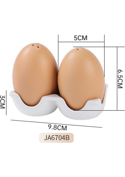Seramik Tuz ve Biberlik Seti, Karton Tasarımlı Tutma Standlı Mini Kahverengi Yumurta Şeklinde Tuzluklar (Yurt Dışından) fırsatları