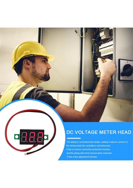 10PCS 2 Teller Mini Dijital Voltmetre Dc 2.5V-40V Dijital Voltaj Test Cihazı LED Ekran Paneli Voltmetre (Yurt Dışından) fırsatları