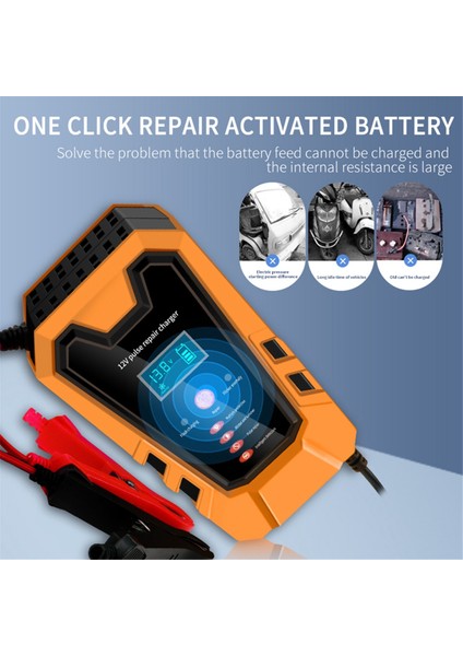 Araba 12V6A Otomatik Akıllı Motosiklet Otomotiv Onarım Bakımı Dijital Ekran Aşırı Araştırma Koruması Geniş Ab Fişi (Yurt Dışından) fiyatları