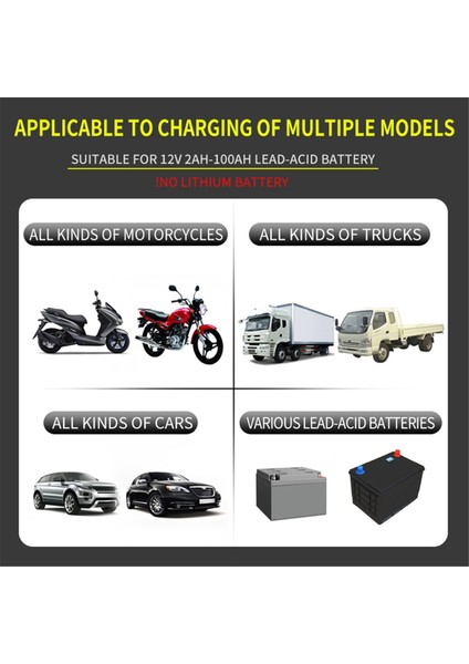 Araba 12V6A Otomatik Akıllı Motosiklet Otomotiv Onarım Bakımı Dijital Ekran Aşırı Araştırma Koruması Geniş Ab Fişi (Yurt Dışından) fırsatları