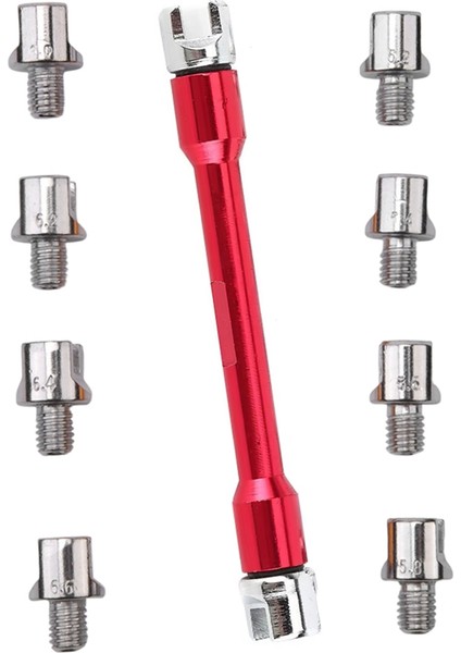 Motosiklet Kolu Konuşma Anahtarı Cnc Set Seti 5.0-6.8 Uzunluk 93MM/3.7IN Çoğu Motosiklet Lastik Onarım Anahtarı Kırmızısı (Yurt Dışından)