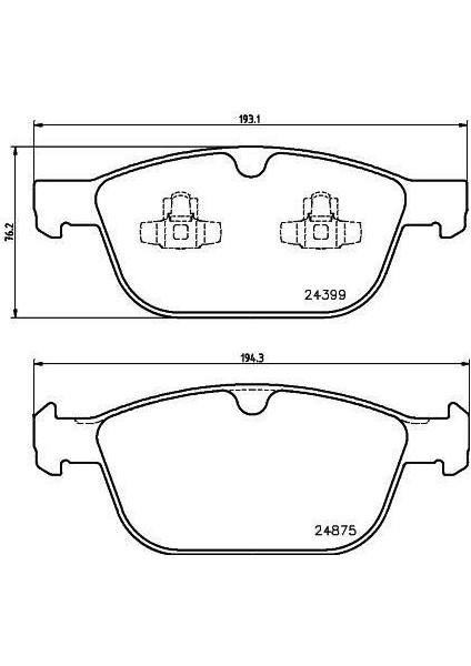 670381 - Ön Balata Volvo XC60 D3 2008-2017 D4 12-17 D5 08-15 T5 2010-1207 T6 2008-2017 156