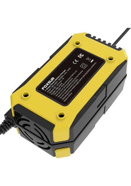 Foxsur 12V 7A 7 Aşamalı Darbe Pil Şarjı Efb Jel Islak Agm Araba Motosiklet Pil Şarj Cihazı (Ab Fişi) (Yurt Dışından) fiyatları