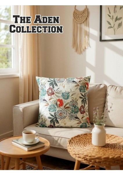 Çiçek Baskılı Kırlent Kılıfı modelleri