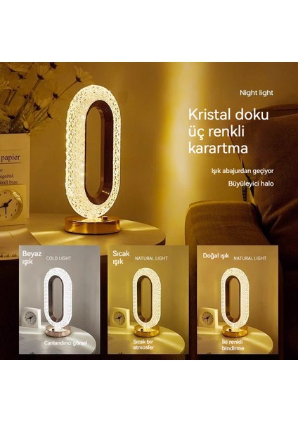 Yatak Odası Hafif Lüks Dokunmatik Üç Renkli Gece Işığı (Yurt Dışından) fiyatları