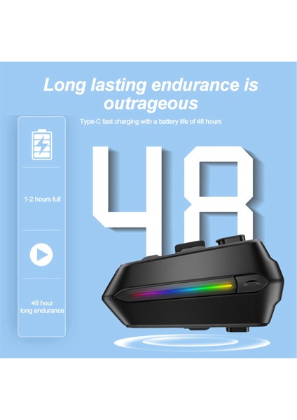 Motosiklet Kaskı Bluetooth Kulaklık 5.3 Gürültü Azaltma Su Geçirmez Bisiklet Büyük Kapasiteli Şarj Kulağı Sabit Mikrofon (Yurt Dışından) fiyatları
