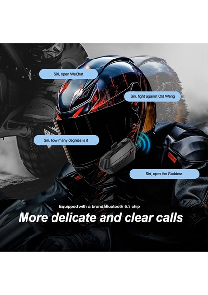 Motosiklet Kaskı Bluetooth Kulaklık 5.3 Gürültü Azaltma Su Geçirmez Bisiklet Büyük Kapasiteli Şarj Kulağı Sabit Mikrofon (Yurt Dışından) fırsatları
