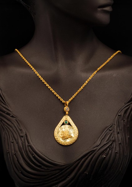 Işıltılı Tuğra 14 Ayar Altın Kolye fiyatları