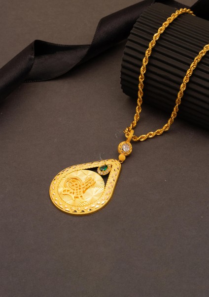 Işıltılı Tuğra 14 Ayar Altın Kolye fırsatları