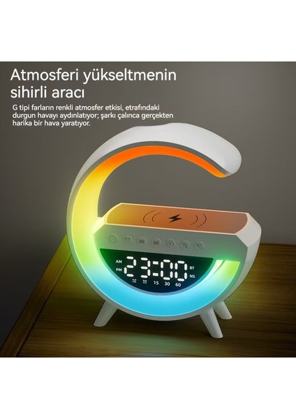 Yeni Çok Fonksiyonlu Çalar Saat Atmosfer Işığı Bluetooth Hoparlör (Yurt Dışından) fiyatları