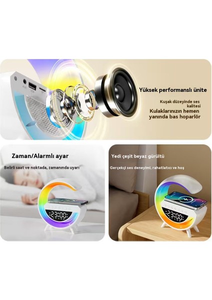Yeni Çok Fonksiyonlu Çalar Saat Atmosfer Işığı Bluetooth Hoparlör (Yurt Dışından) indirimleri