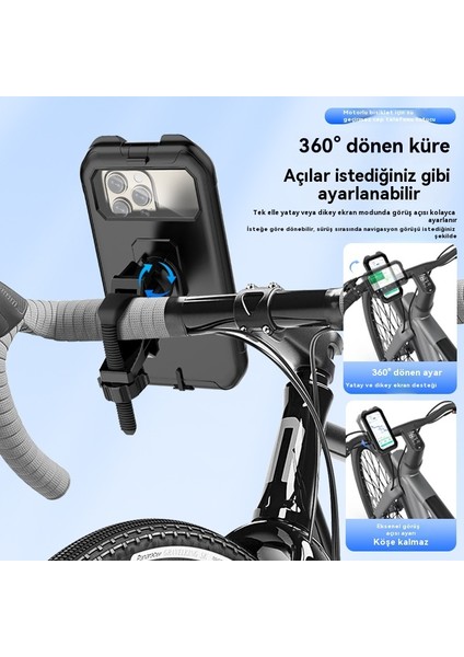 Açık Motosiklet IP68 Su Geçirmez Cep Telefonu Tutucu, Dokunabilir Döner Motosiklet Cep Telefonu Navigasyon Tutucu (Yurt Dışından) modelleri