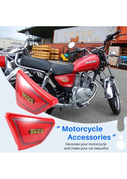 Kırmızı Motosiklet Pil Yan Kapak Çerçevesi Yan Suzuki GN125 Gn 125 Için Panelleri Kapsar (Yurt Dışından) indirimleri