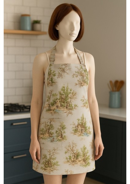 Su Iticili Mutfak Önlüğü Manzara Desenli fiyatları