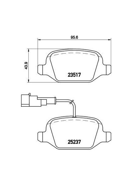 670302 - Arka Fren Balatası Alfa Romeo Mıto 09 Fıat Lınea 09 1.3jtd 1.4tjet 1.6jtd