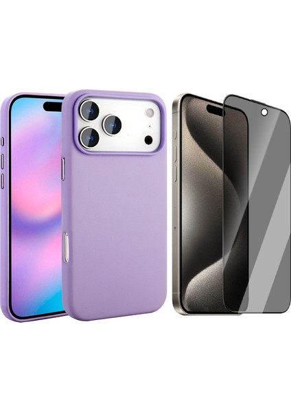 iPhone 17 Pro Max Kılıf M-Safe Şarj Özellikli Pu Deri Görünümlü Zore Kupra Kapak + Hayalet Ekran Koruyucu