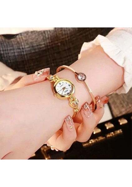 Altın Moda Aşk Bilezik Izle Küçük Kadran Kuvars Kol Saati Rahat Kadınlar Için Bilezik Etrafında Bilek Izle Casio Seiko (Yurt Dışından) fırsatları
