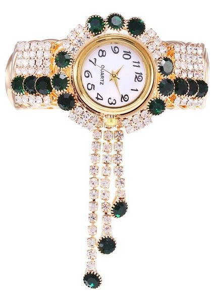 Yeşil Yeni Lüks Bilezik Izle Kadınlar Için Moda Trendi Elmas Kuvars Kol Saati Kişilik Bayan Saatler Casıo Yüksek Kaliteli Elbise Izle (Yurt Dışından)