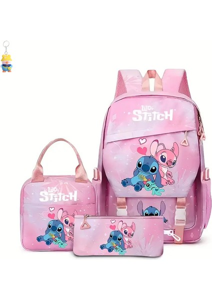 Stitch Öğrenci Okul Çantası, Hafif, Yük Azaltıcı, Birinci Ila Altıncı Sınıf Erkek ve Kız Çocukları Için Büyük Kapasiteli Sırt (Yurt Dışından)