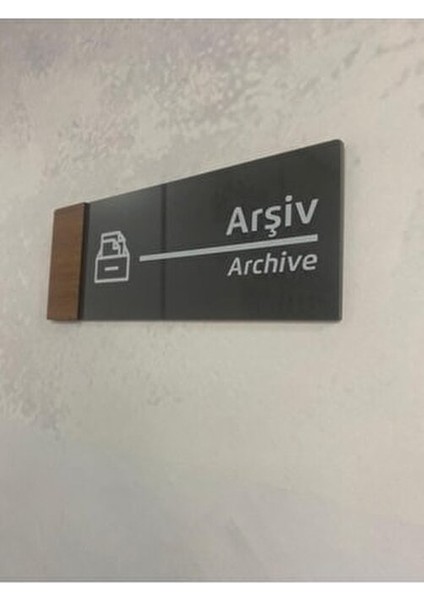 Smartad Yönlendirme Tabelası Eğitim Kurumları 24 x 9 cm Antrasit Pleksi