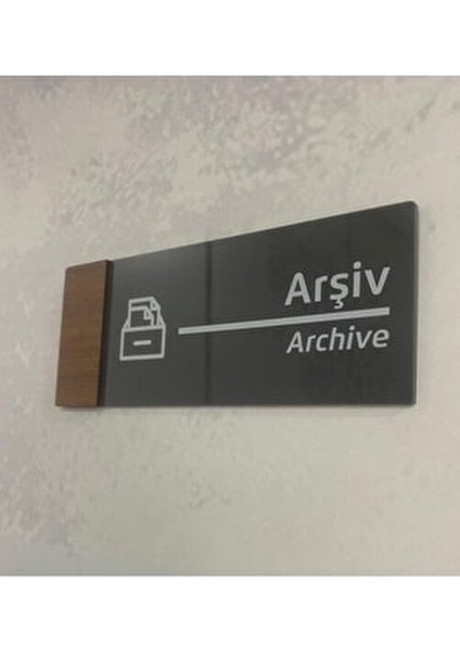 Smartad Yönlendirme Tabelası Eğitim Kurumları 24 x 9 cm Antrasit Pleksi