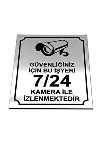 7/24 Kamera İzleme Tabelası 10x12 cm Dayanıklı Rezopal Malzeme fiyatları